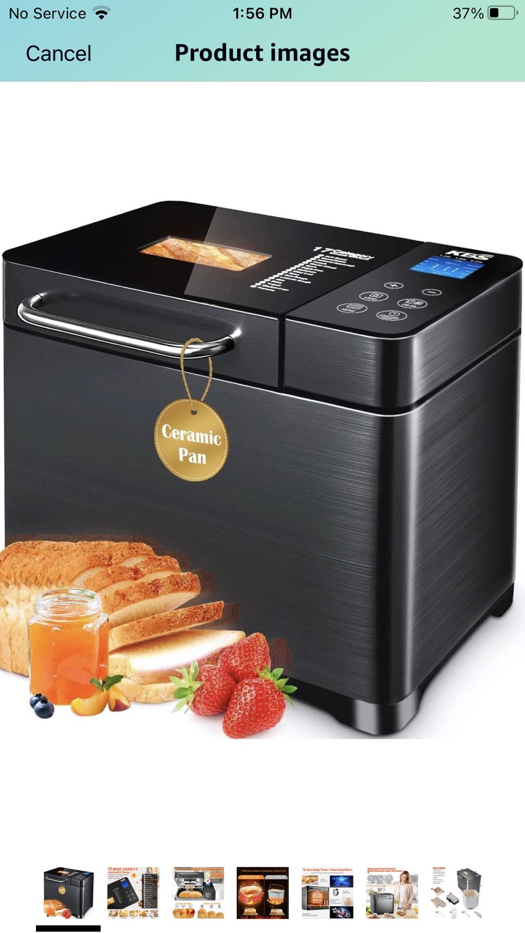 KBS 17-in-1 Bread Maker-Dual Heaters