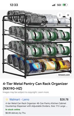 4 tier metal pantry