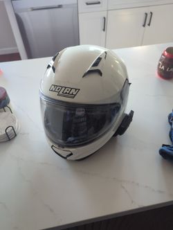 Nolan Motorcycle Helmet W Sun Shade, Bluetooth, Gloves
