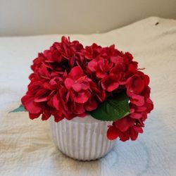 Ceramic Vase or Planter with Flowers