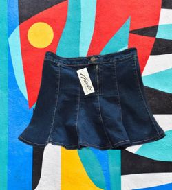 Women's denim short skirt size S