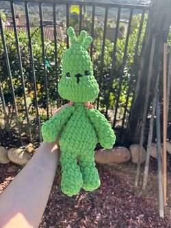 Grinch Inspired Crochet 🧶 Handmade Snuggler 