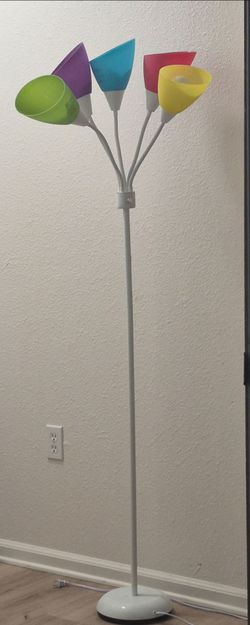 Multicolor 5 light floor lamp