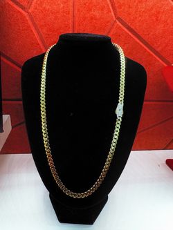 14K Gold Cuban Link Chain Necklace
