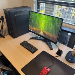 Gaming Pc, Monitor, Keyboard, And Mouse