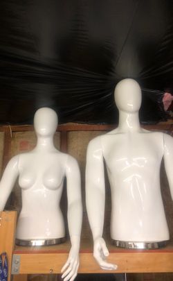 Display mannequins, full body with stand arms and shoulders