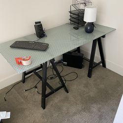 Glass Top Desk 