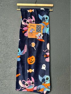 Disney Stitch Halloween Plush Throw Blanket
