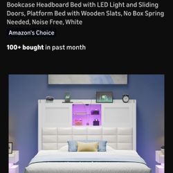 ROLANSTAR TWIN-SIZE BED FRAME W/CHARGING STATION 