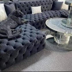 Brand New Sectionals Black Pink Grey