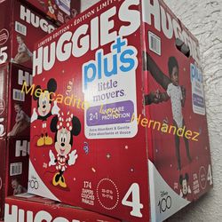 Huggies Little Movers Size 4 Diapers Nuevos en Caja / 174pcs Firm Price / Pickup Only
