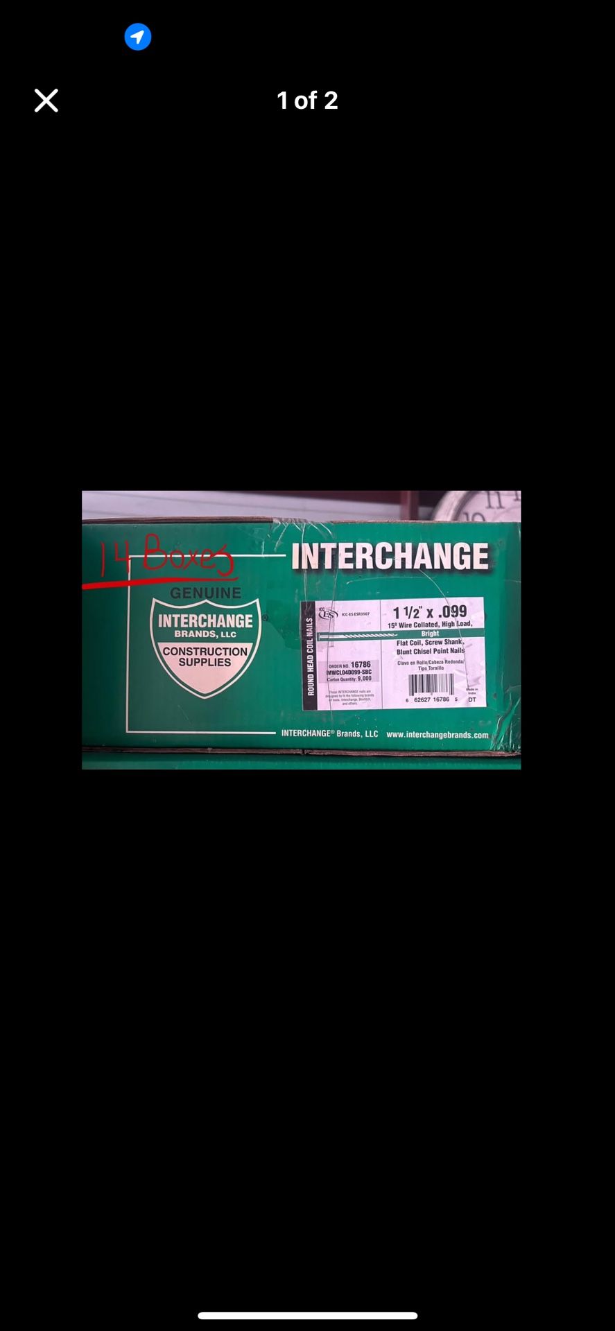 Nail Interchange 9,000 Count 1 1/2 X 0.099 Flat Coil Round Head Screw