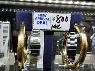 Hoop Earrings - Yellow Gold 14k (.585) 4.5 grams