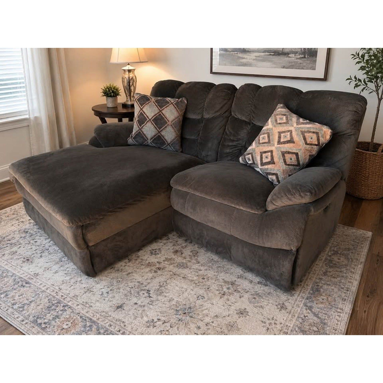 ๐ฅ Oversized 2pc Double Reclining Chaise Sectional Sofa ๐ฅ