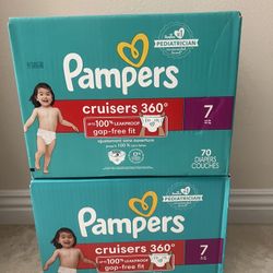 $35 Each. Size 7.      70 Diapers Couches