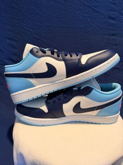 Air Jordan 1 Low Sail/Blue Void-Blue Chill