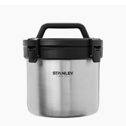 BRAND NEW IN BOX STANLEY 3 QT INSULATED ADVENTURE STAY HOT CAMP CROCK STAINLESS STEEL BLACK FATHERS DAY CAMPING OUTDOOR TRIPS