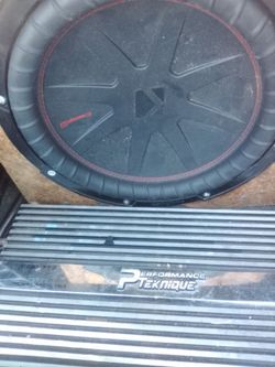 Kicker 12 inch subwoofer + amp