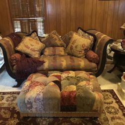 Regal Slay Settee, 2 Chairs, Ottoman, 2 End Tables, Sofa Or Entry Table. 