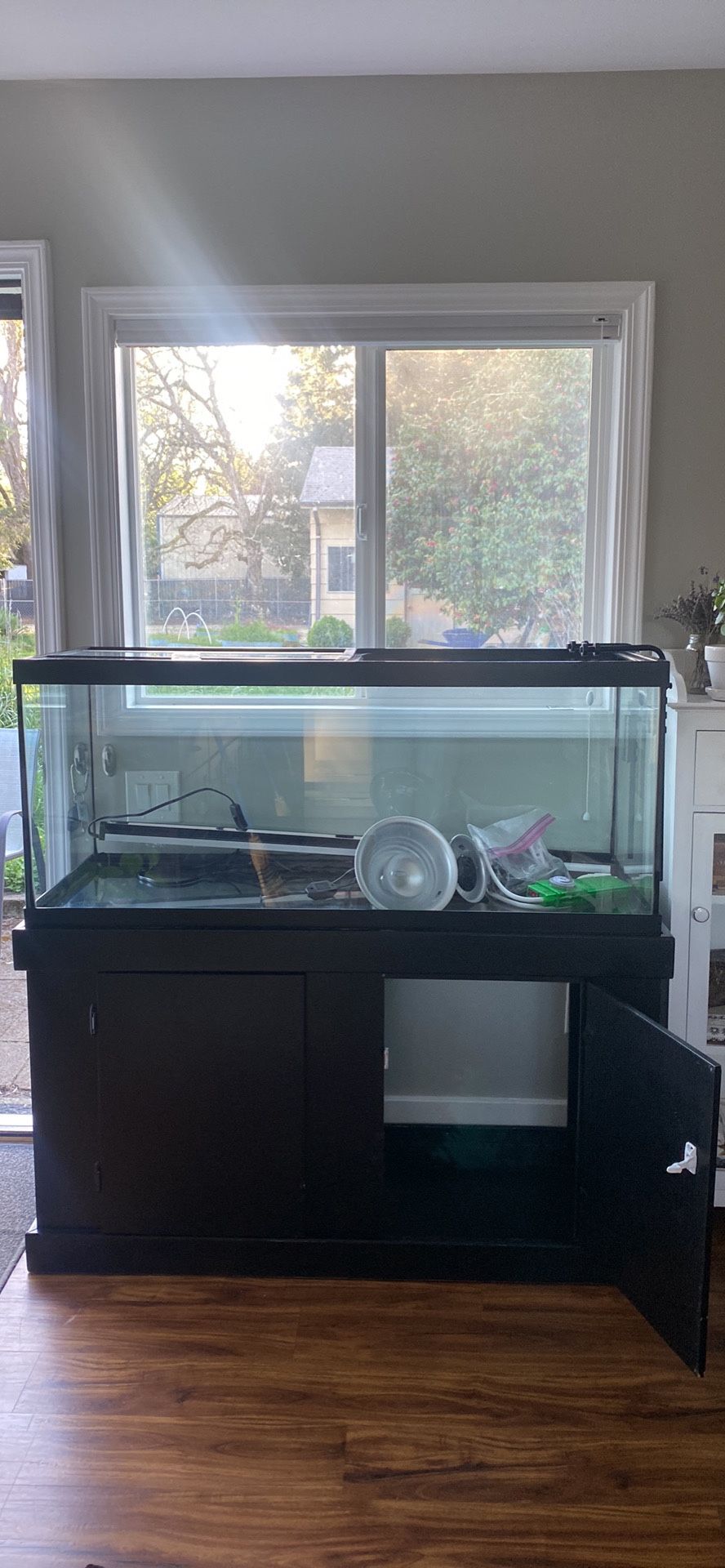50 Gallon Tank With Stand And Lamps
