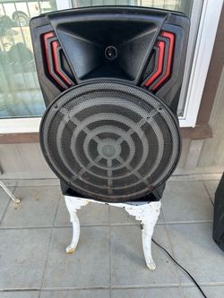 Large Portable PA Speaker Black and Red