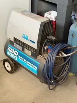 Vintage RAND 4000 OILLESS AIR COMPRESSOR on Wheels *OBO*