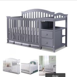 Baby Crib (Grey)