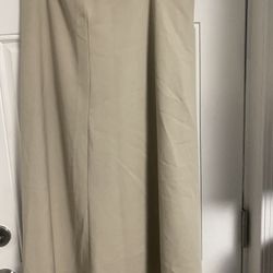 WOMENS TAN LONG LENGTH FULLY LINED SKIRT