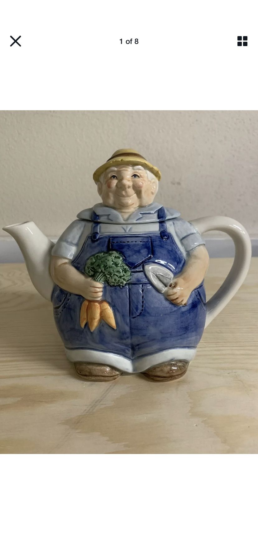 Farmer Man tea pot