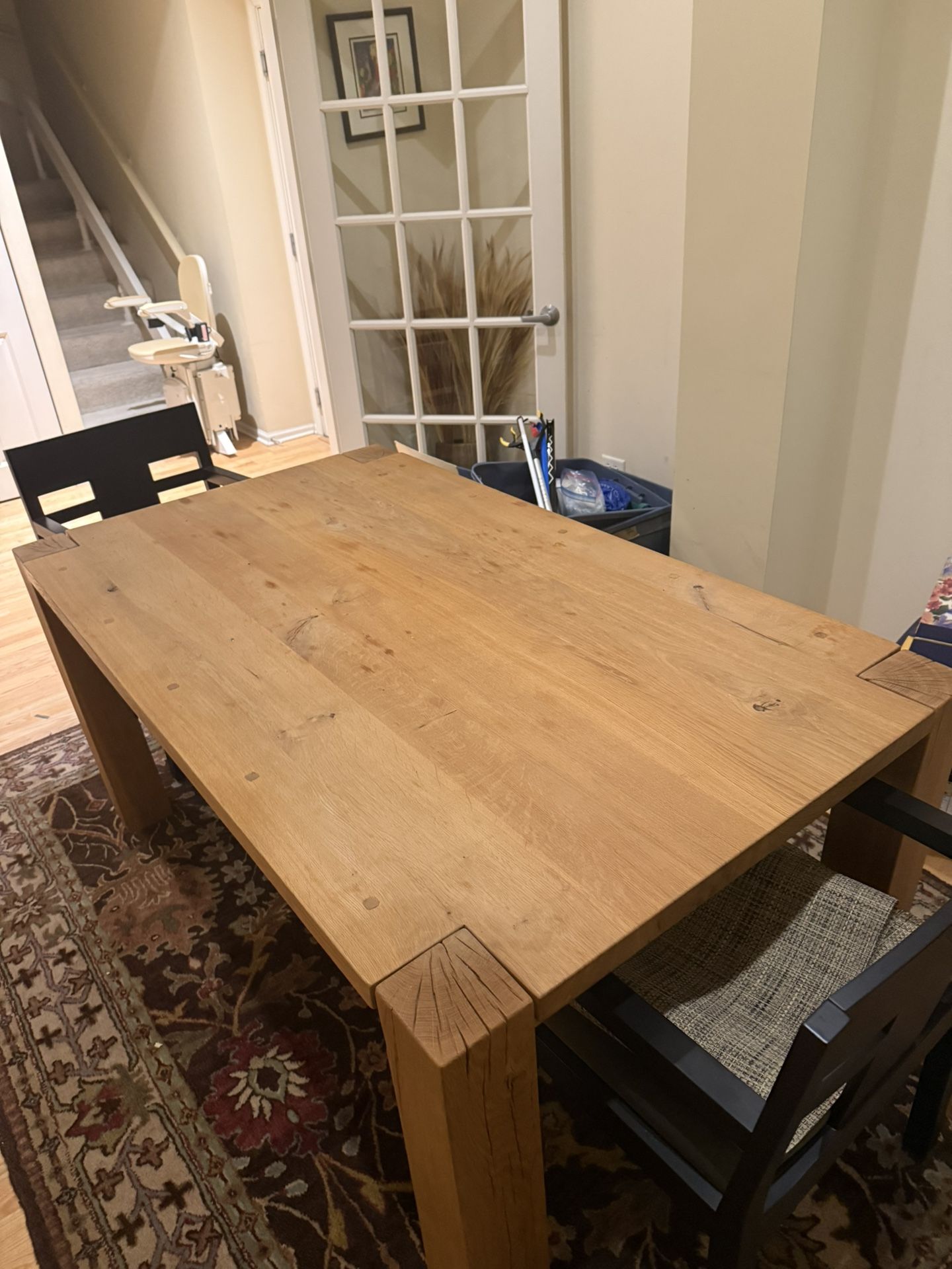 Crate and Barrel Wood Dining Room Table