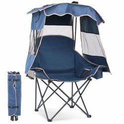 Folding Camping Chairs With Canopy Shade Portable Heavy Duty Outdoor Beach Chair