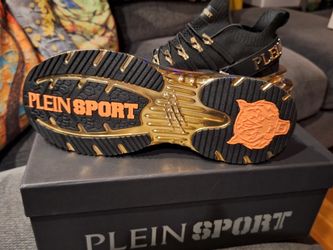 Plein Sport High-Top Sneakers Black Gold