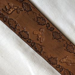 Custom Hand-Tooled Leather Guitar Strap