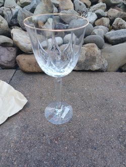 12 Lenox Water Goblet Gold Rimmed