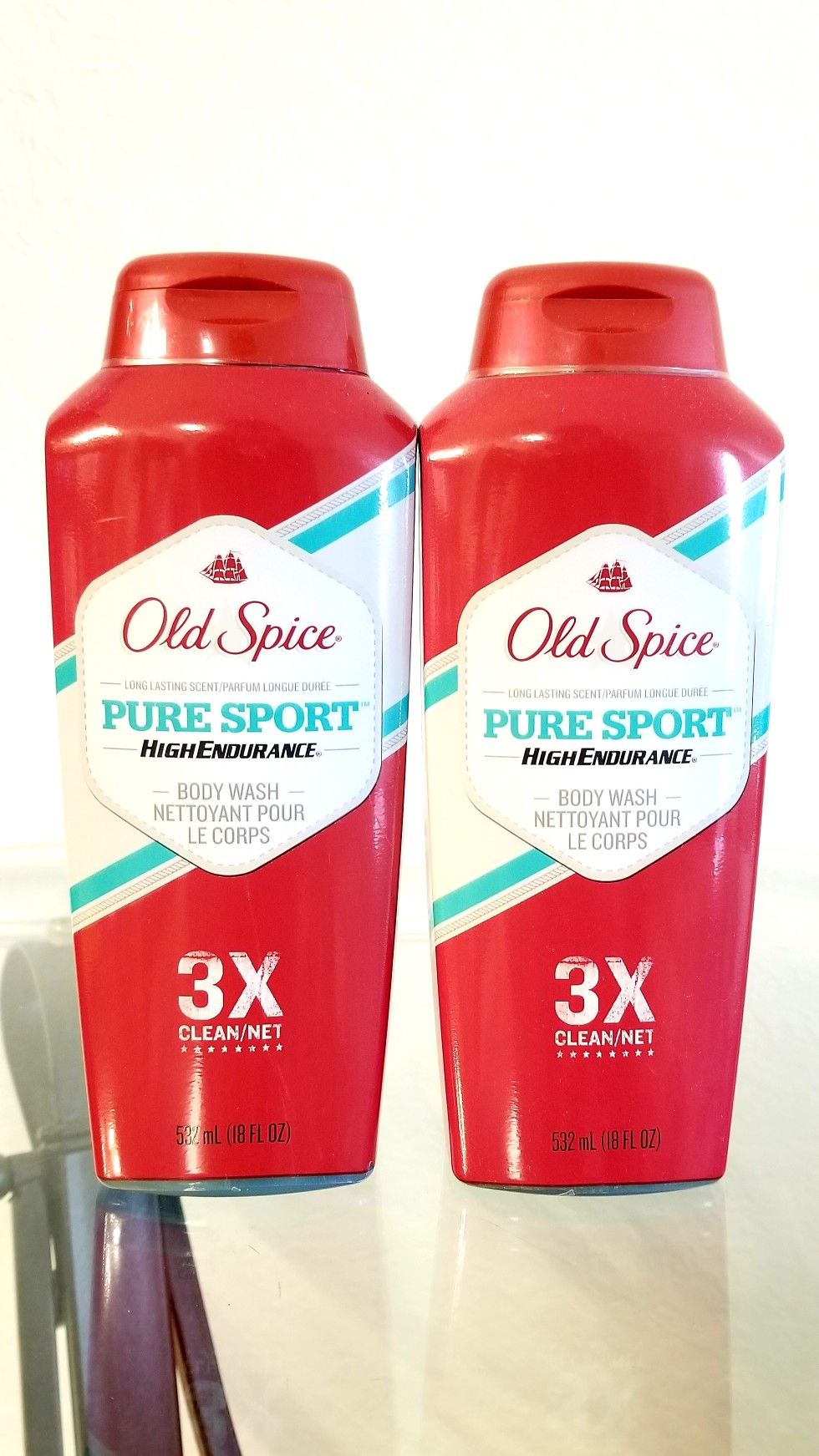 (2) Old Spice Body Wash Pure Sport High Endurance Body Wash