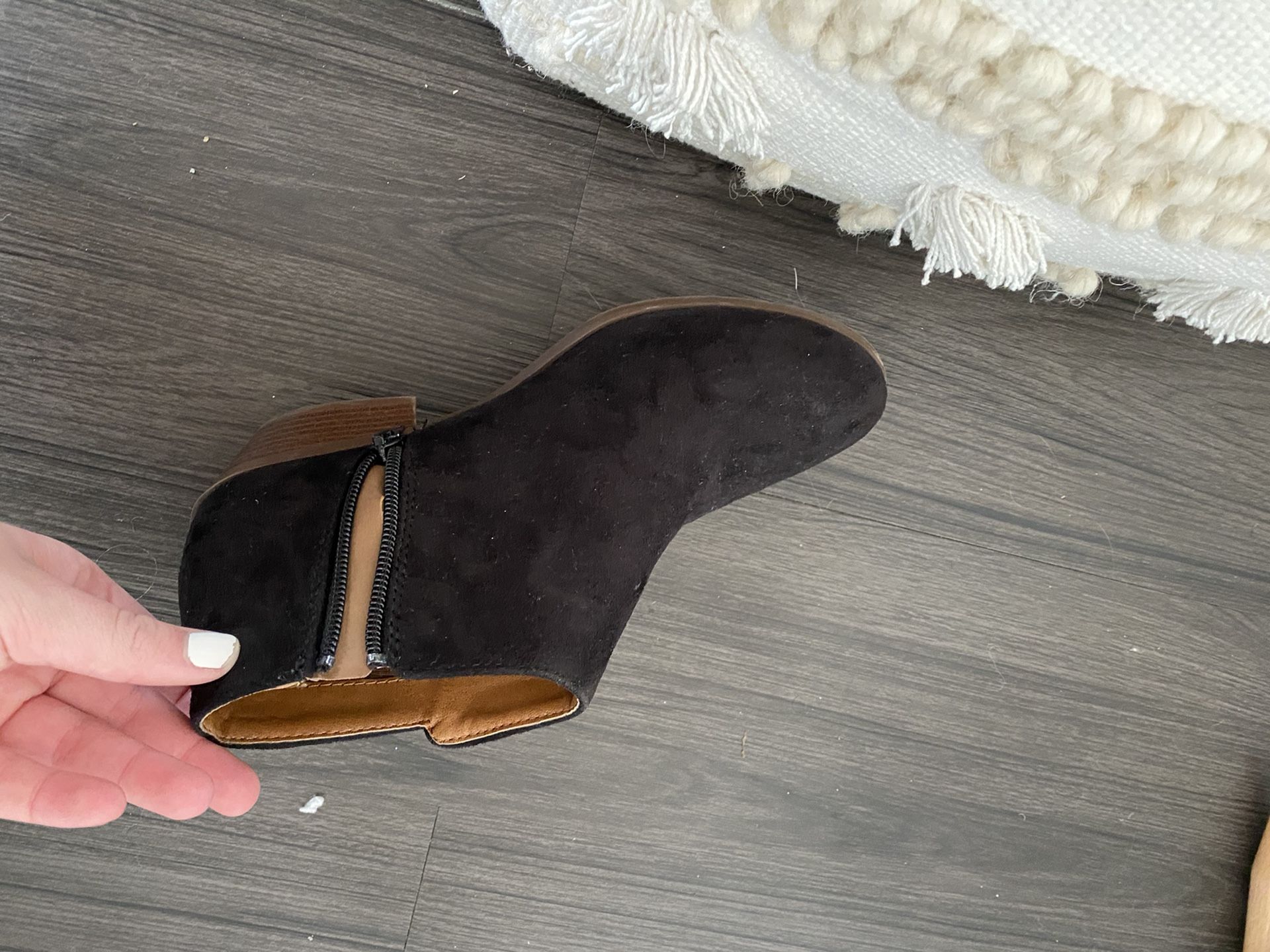 Black booties size 7