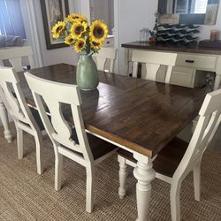 All  Solid Wood 9Pc , Six-Chair Dinning set
