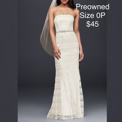David’s Bridal Dress Size 0P