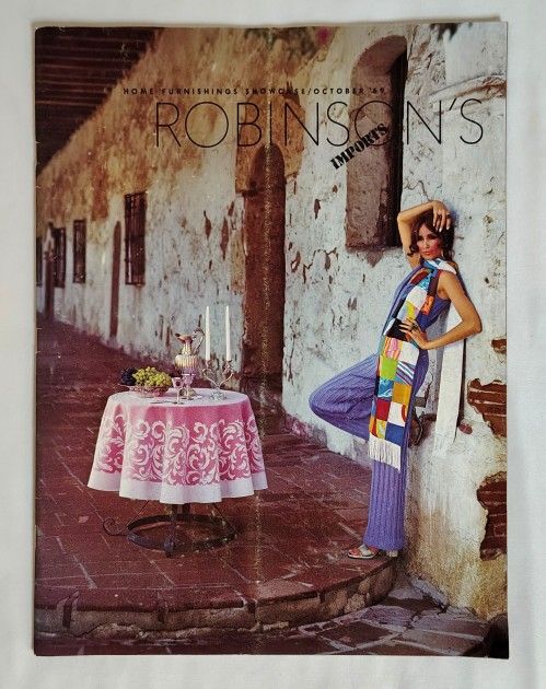 Vintage Catalog Robinson's Imports Home Furnishings Showcase Oct. 1969