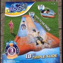 Bestway H2OGO! 18' Triple Water Slip N and Slide Kid's Pool Toys Outdoor SummerFirm $40 