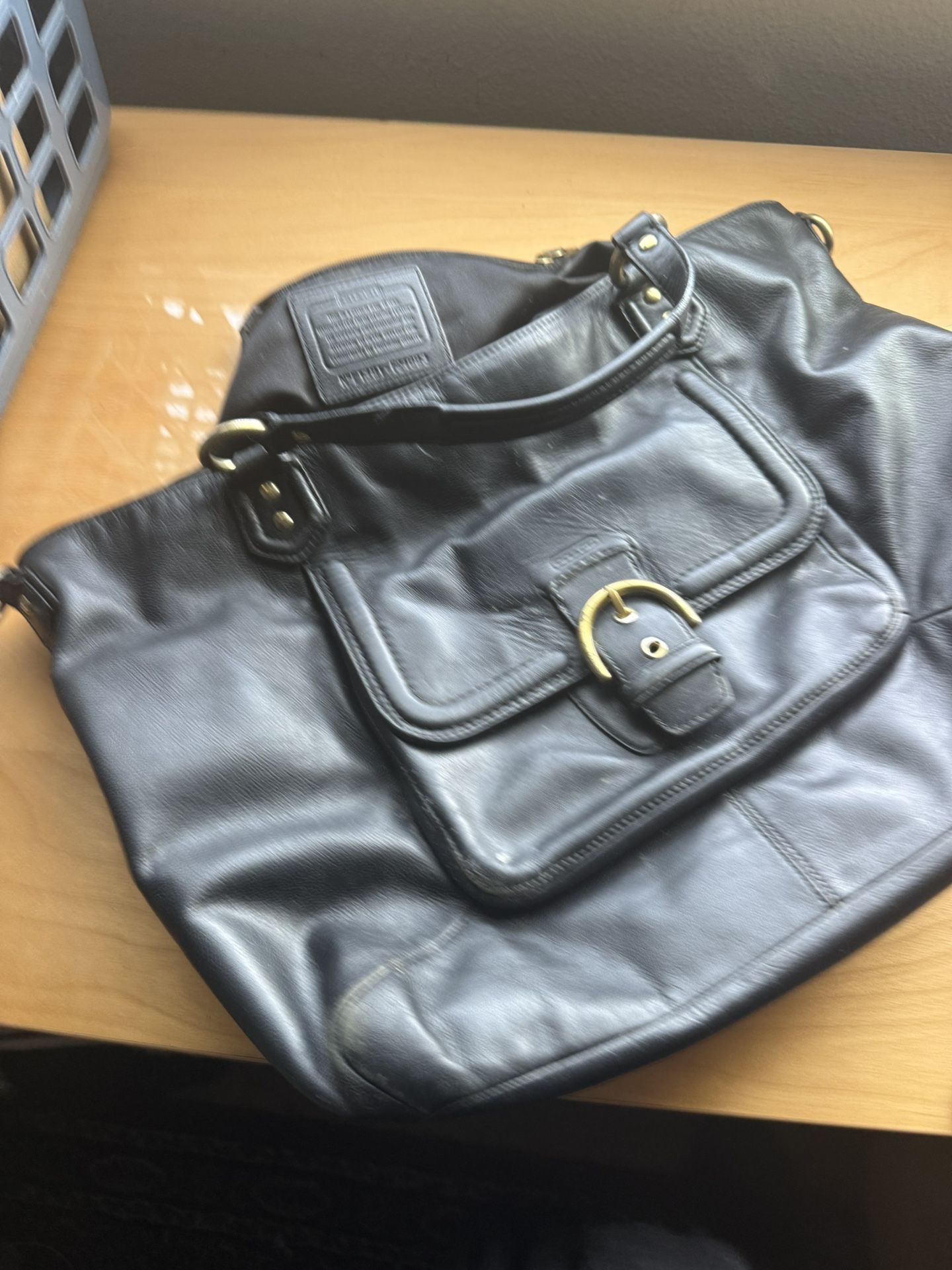 Coach black leather in great condition