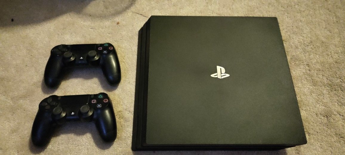 PS4 Pro 1tb with 2 controllers