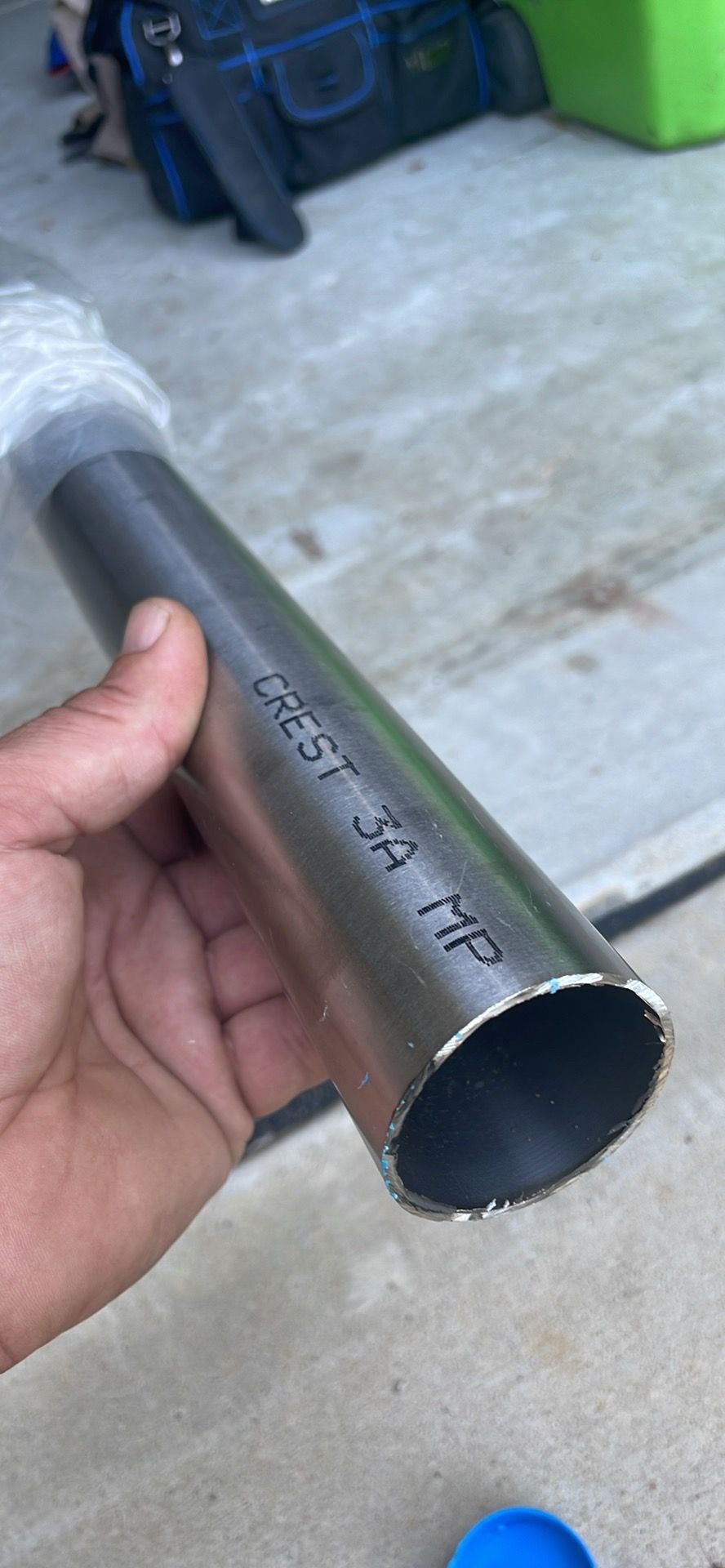 2” diameter stainless steel tubing