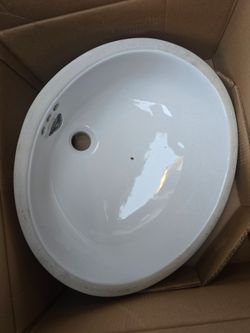Oval Undermount White Porcelain Vanity Sink