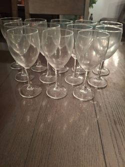 12 piece glass goblet set 12 ounce