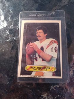 Ken Anderson 1983 Topps football sticker