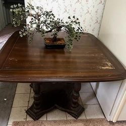 Antique Dining Table Solid Wood