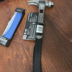 Milwaukee 14 oz. TiBone Milled Face with Curved Handle with Blue Replacement Grip 2 Piece