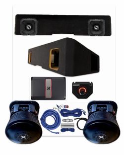 GMC SIERRA CHEVY SILVERADO CREW CABS FULL BASS PACKAGE KICKER SOLO X 8” CUSTOM BOX INSTALLED