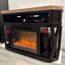 Electric Fireplace Heater Media Stand. GREAT QUALITY - 4 Foot 2 Inches Long 